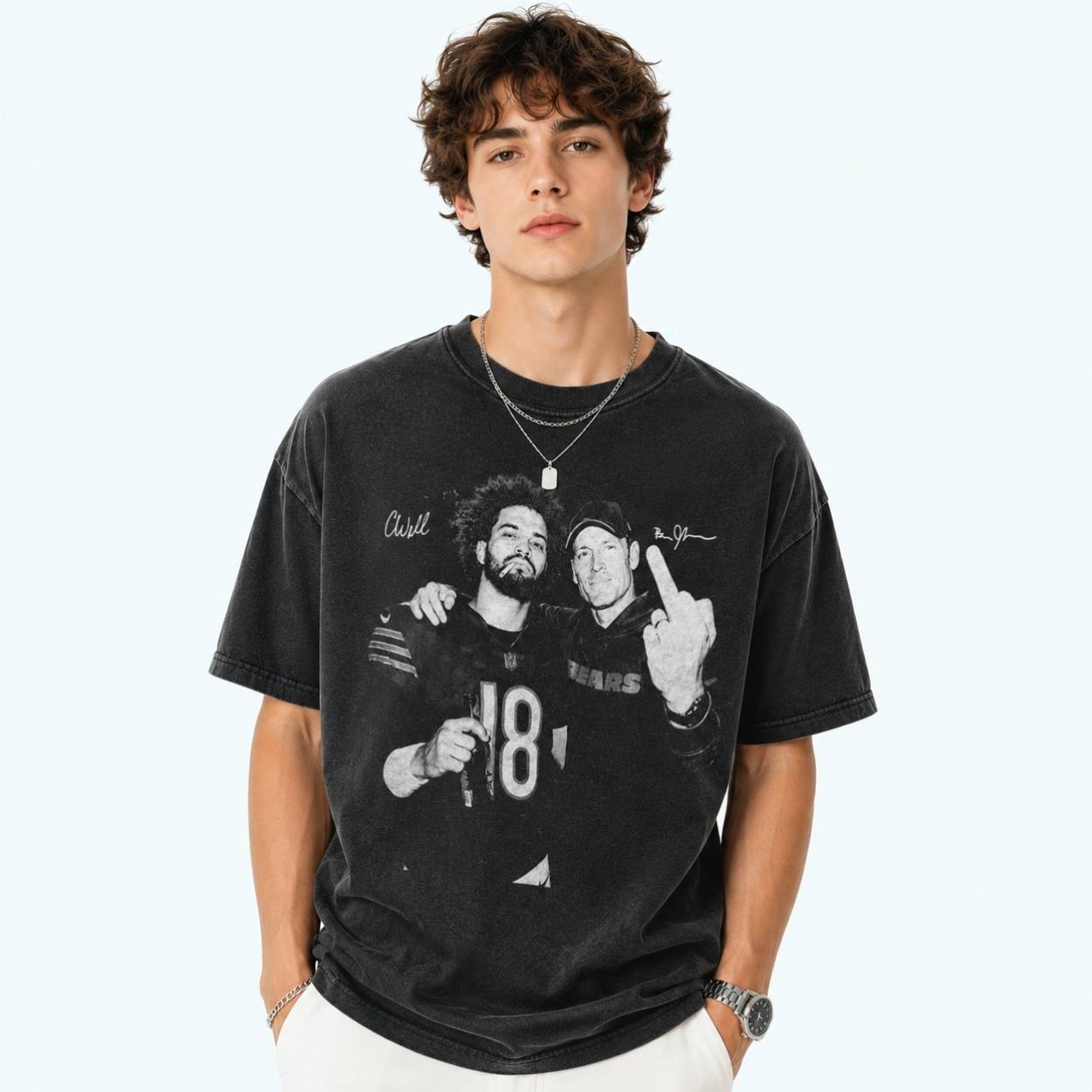 Chicago Football Caleb Williams Ben Johnson Shirt 4 Chicago Football Caleb Williams Ben Johnson Shirt 4