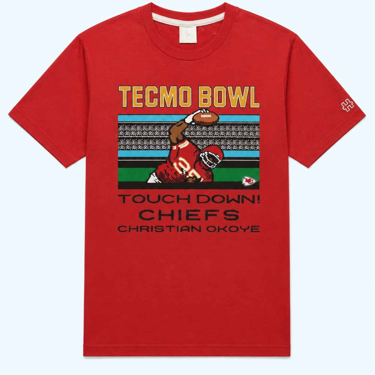 Christian Okoye Tecmo Bowl Touchdown Chiefs Shirt 1 Christian Okoye Tecmo Bowl Touchdown Chiefs Shirt 1