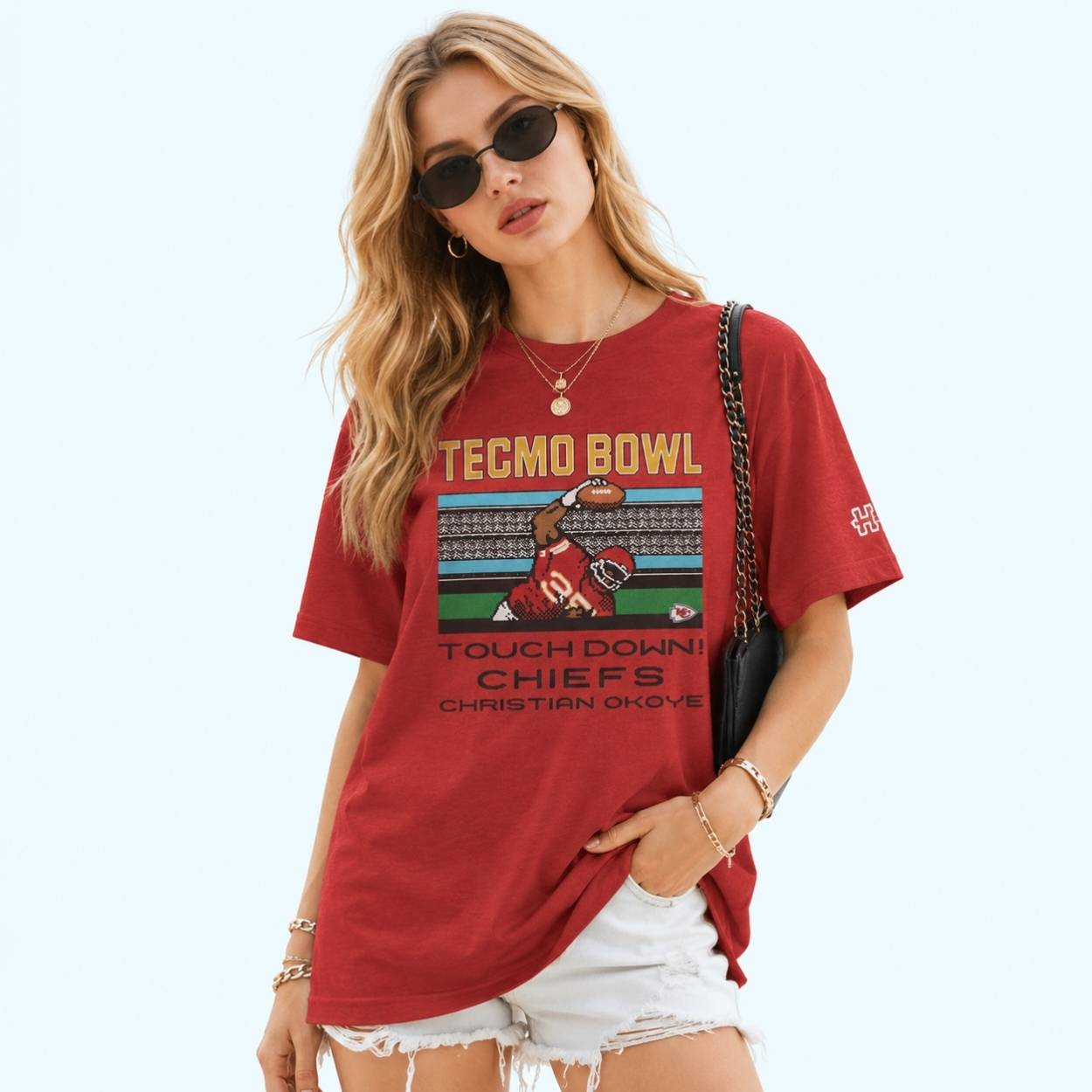 Christian Okoye Tecmo Bowl Touchdown Chiefs Shirt 2 Christian Okoye Tecmo Bowl Touchdown Chiefs Shirt 2