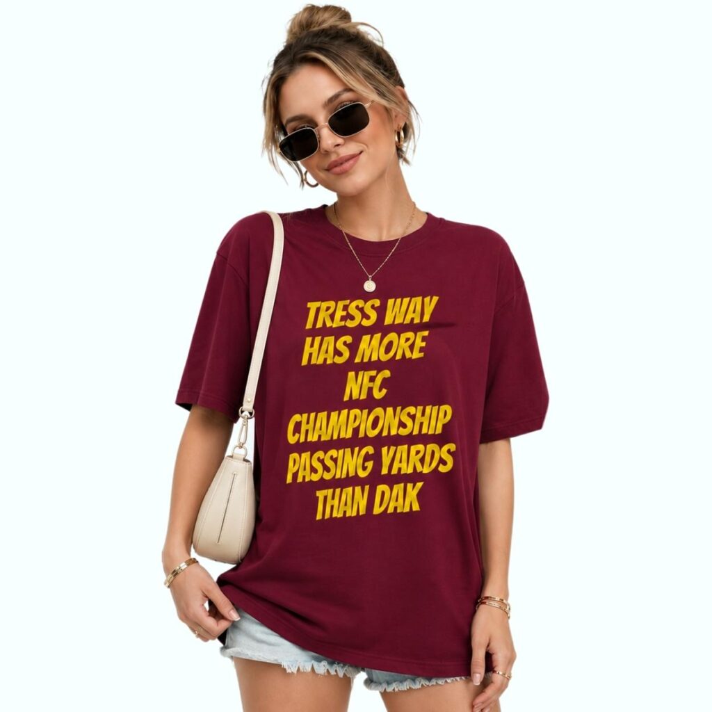 Commanders Tress Way Has More Championship Passing Yards Than Dak Shirt 4