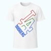 Dodgers Color Outline LA T Shirt 1