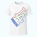 Dodgers Color Outline LA T-Shirt