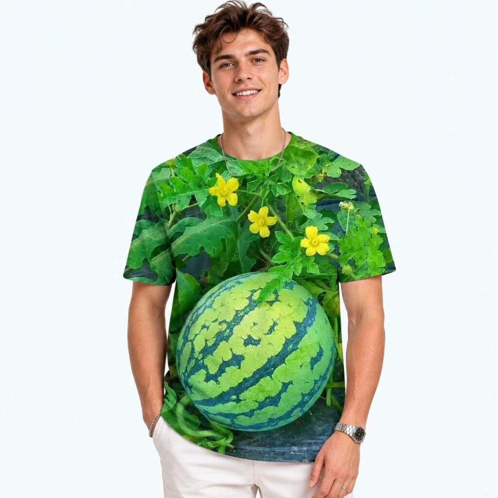 Funny 3D Watermelon Belly T Shirt 3