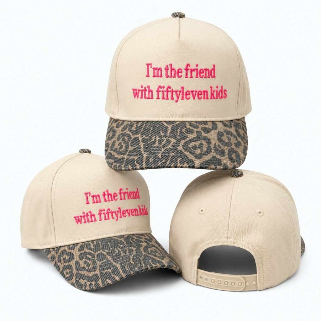 I m The Friend With Fiftyleven Kids Leopard Brim Hat 2