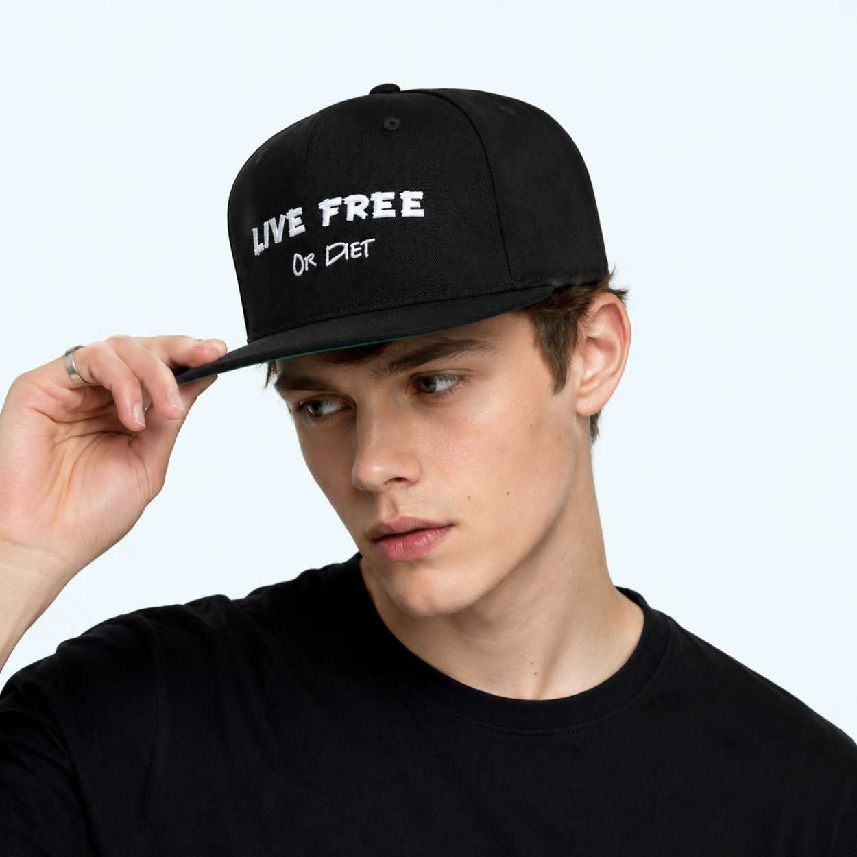 Live Free Or Diet Snapback Hat 3 Live Free Or Diet Snapback Hat 3