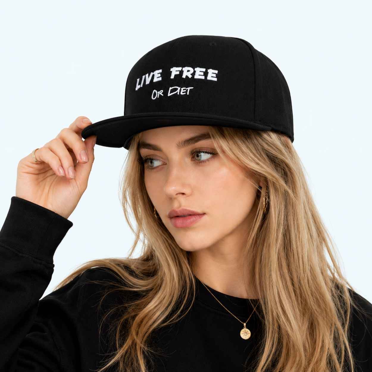 Live Free Or Diet Snapback Hat 4 Live Free Or Diet Snapback Hat 4