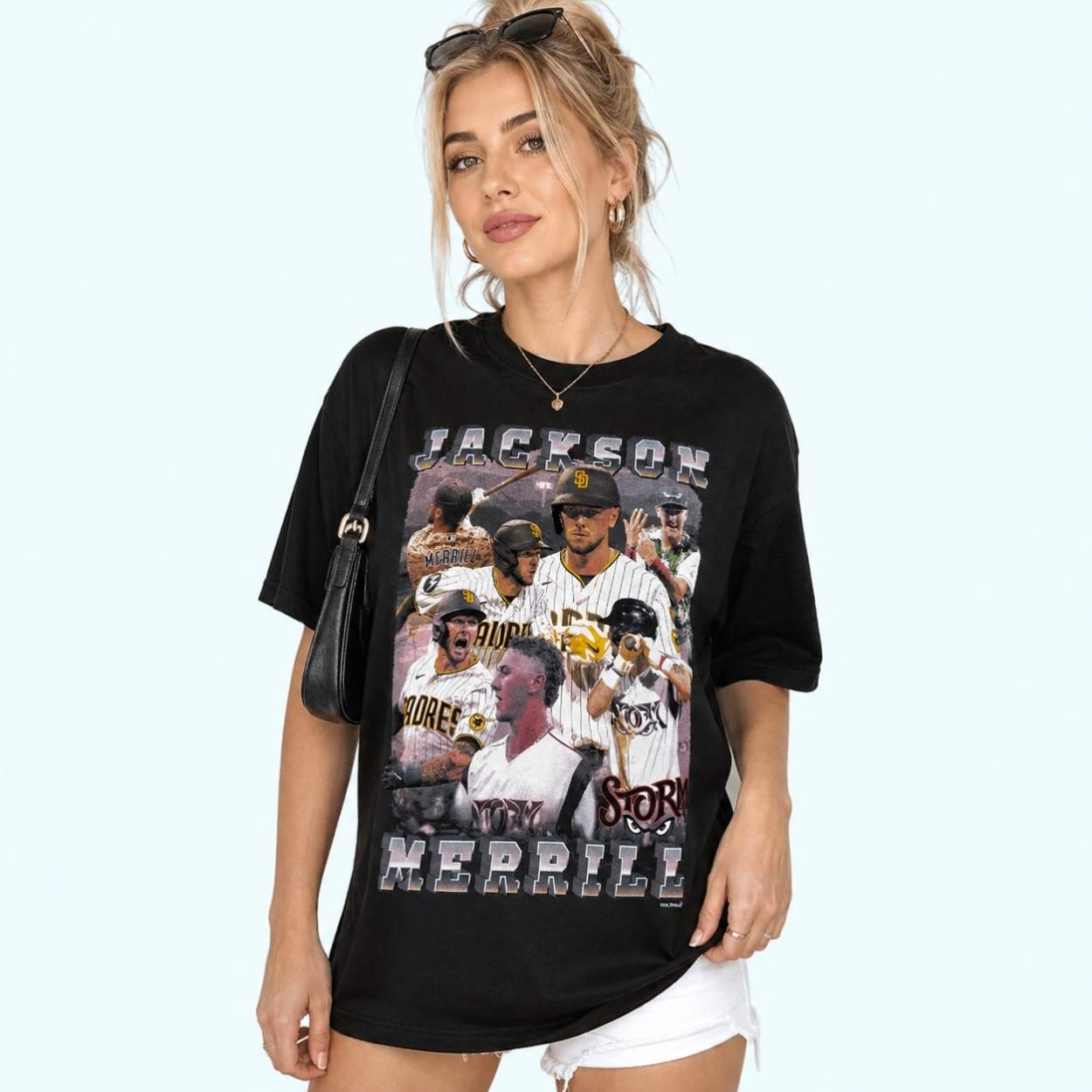 Padres Jackson Merrill Graphic T-Shirt 5 Padres Jackson Merrill Graphic T Shirt 2