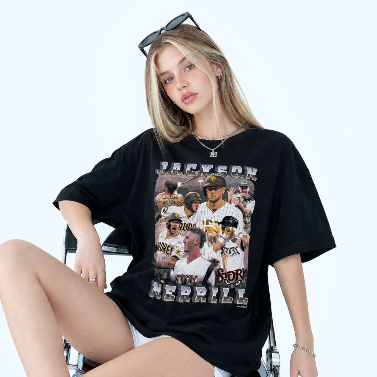 Padres Jackson Merrill Graphic T-Shirt 2 Padres Jackson Merrill Graphic T Shirt 3