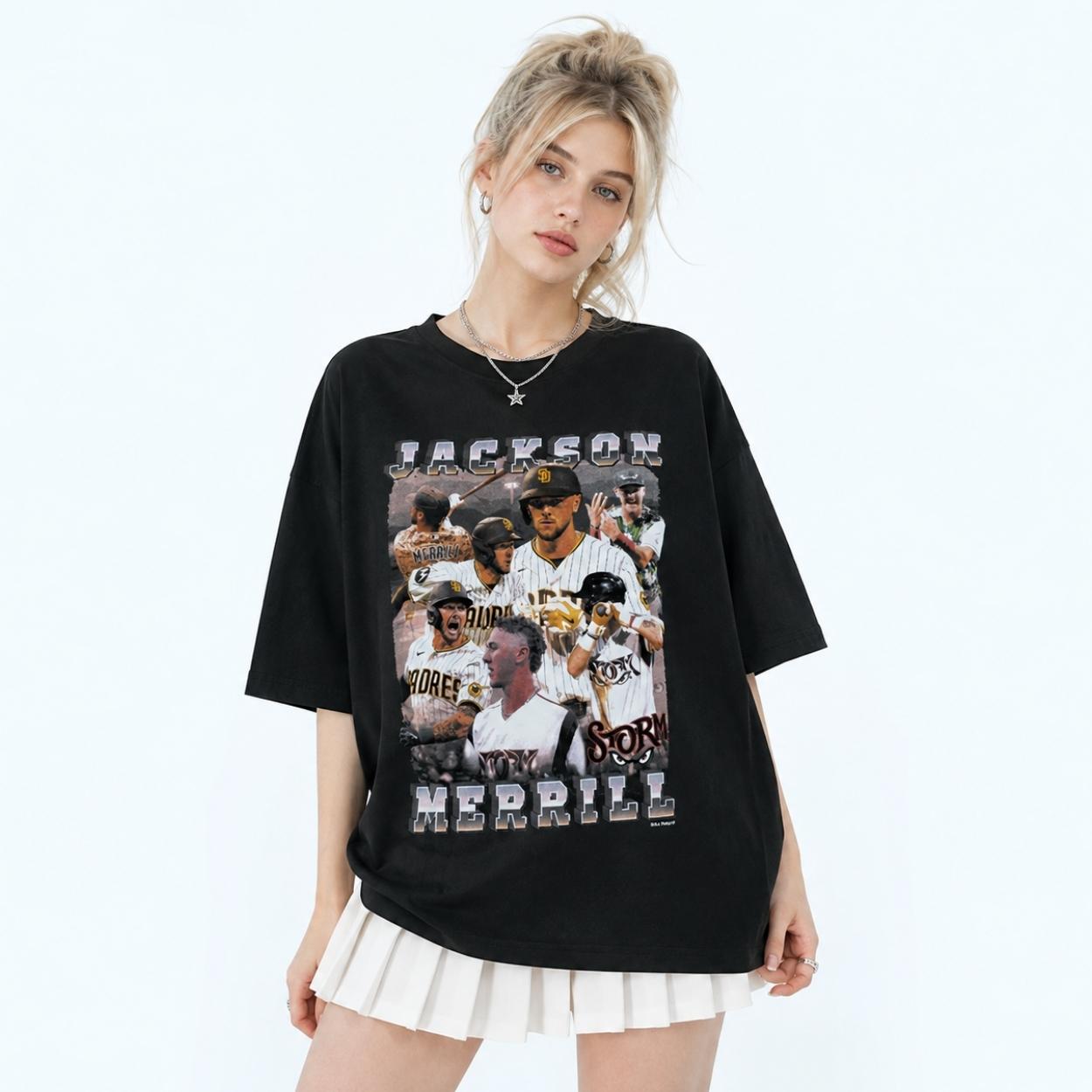 Padres Jackson Merrill Graphic T-Shirt 3 Padres Jackson Merrill Graphic T Shirt 5