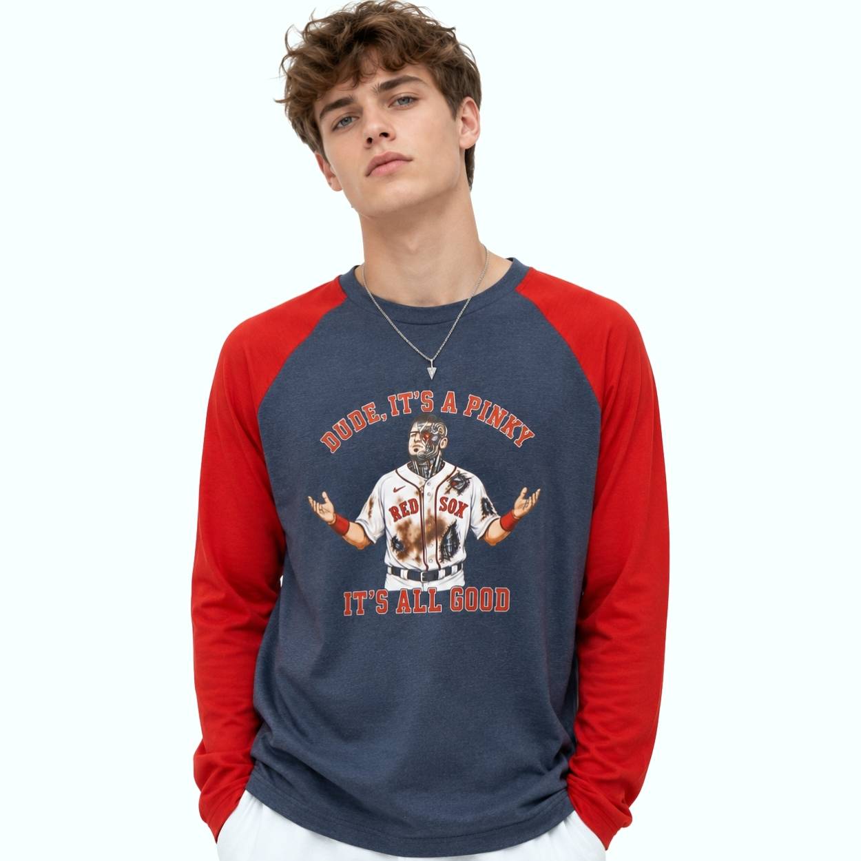 Red Sox Caleb Durbin Dude It's a Pinky It's All Good Shirt 2 Red Sox Caleb Durbin Dude Its a Pinky Its All Good Shirt 2