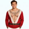 Santa Hairy Chest Christmas Ugly Sweater 4 Santa Hairy Chest Christmas Ugly Sweater 2
