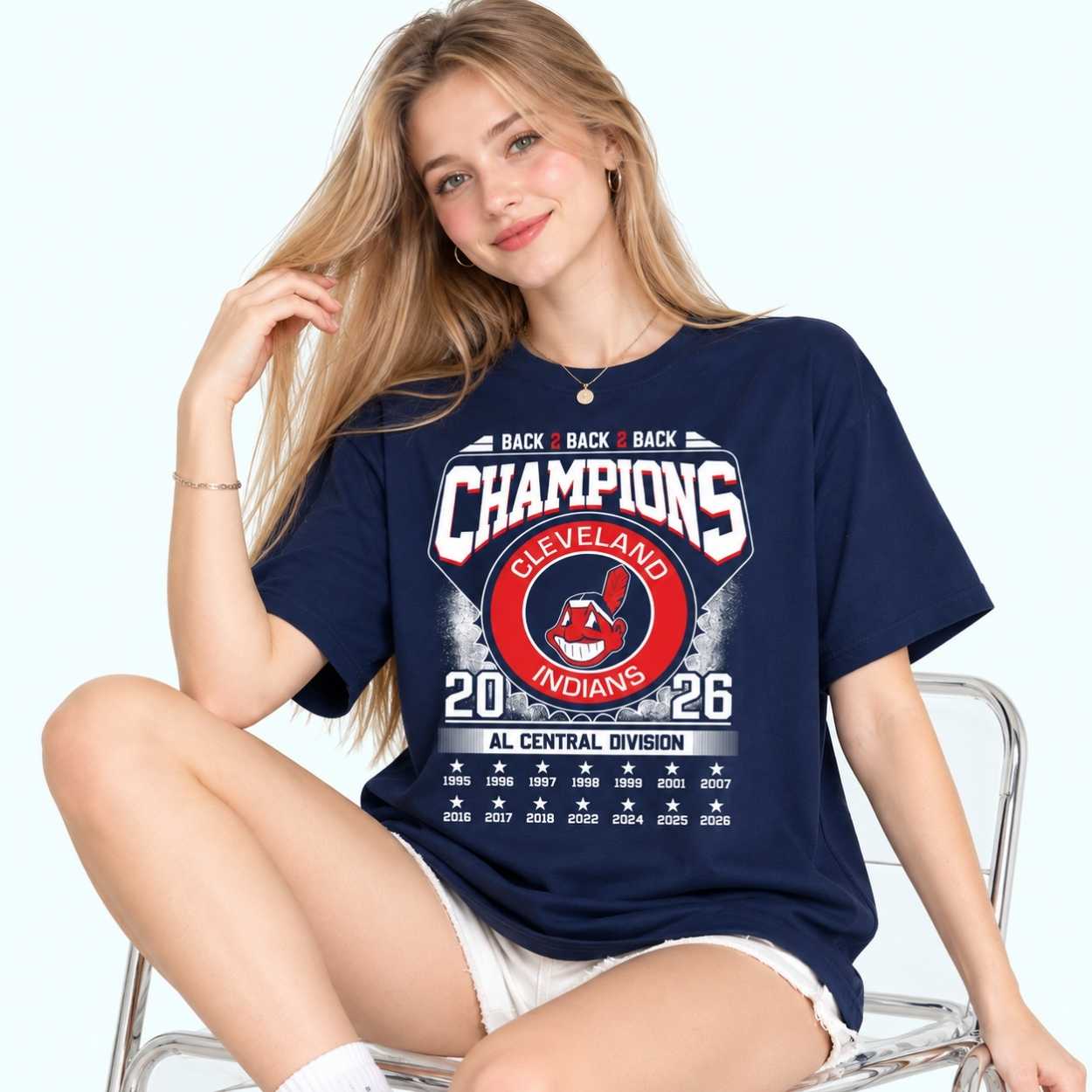 2026 Cleveland Indians Back 2 Back 2 Back AL Central Division Champions Shirt 3 2026 Cleveland Indians Back 2 Back 2 Back AL Central Division Champions Shirt 3