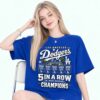 2026 Dodgers 5 In A Row NL West Division Champions Shirt 3