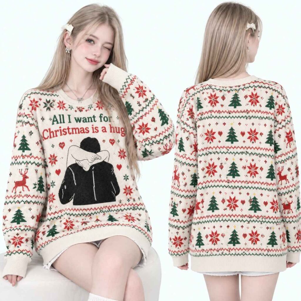 All I Want for Christmas Is a Hug Ugly Christmas Sweater 2 All I Want for Christmas Is a Hug Ugly Christmas Sweater 2
