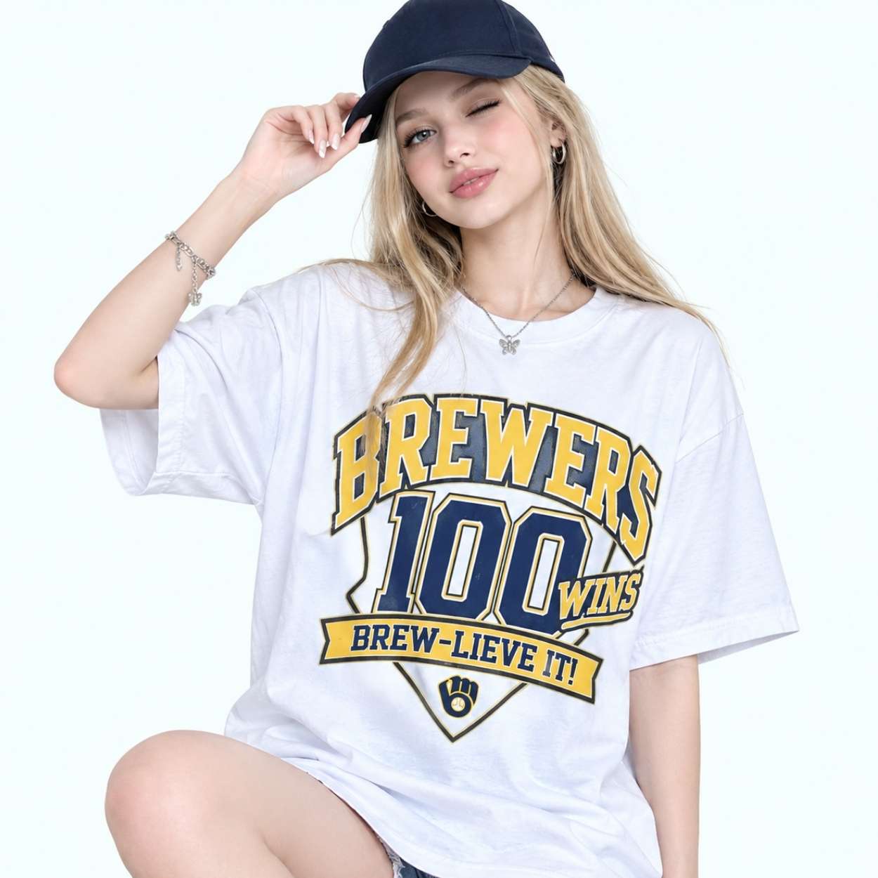Brewers 100 Wins Brew-Lieve It Shirt 4 Brewers 100 Wins Brew Lieve It Shirt 2