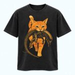 Cat Carrying Alien T-Shirt