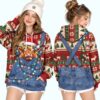 Christmas Highland Cow Overalls Ugly Sweater Hoodie 5 Christmas Highland Cow Overalls Ugly Sweater Hoodie 2