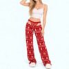 Christmas Lace Waist Pajama Pants 5 Christmas Lace Waist Pajama Pants 3