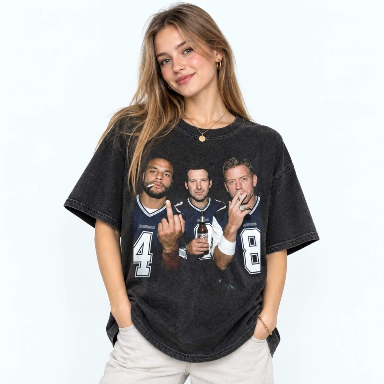 Dak Prescott Tony Romo Troy Aikman Cowboys Legends Shirt 4 Dak Prescott Tony Romo Troy Aikman Cowboys Legends Shirt 3