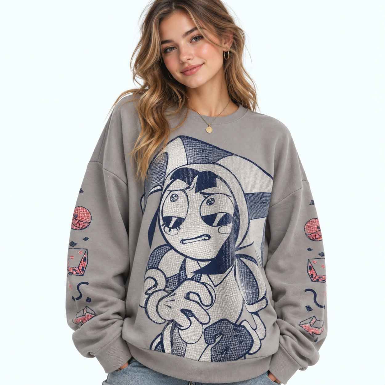 Drake Pomni The Amazing Digital Circus Sweatshirt 4 Drake Pomni The Amazing Digital Circus Sweatshirt 4