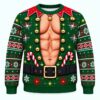 Funny Muscular Elf Christmas Ugly Sweater 6 Funny Muscular Elf Christmas Ugly Sweater 1