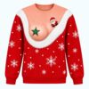 Funny Santa Cleavage Christmas Ugly Sweater 9 Funny Santa Cleavage Christmas Ugly Sweater 1