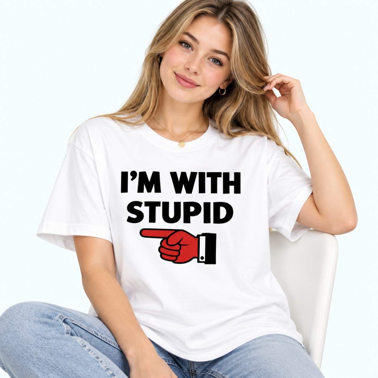 I’m With Stupid Foam Finger Shirt 2 I m With Stupid Foam Finger Shirt 2