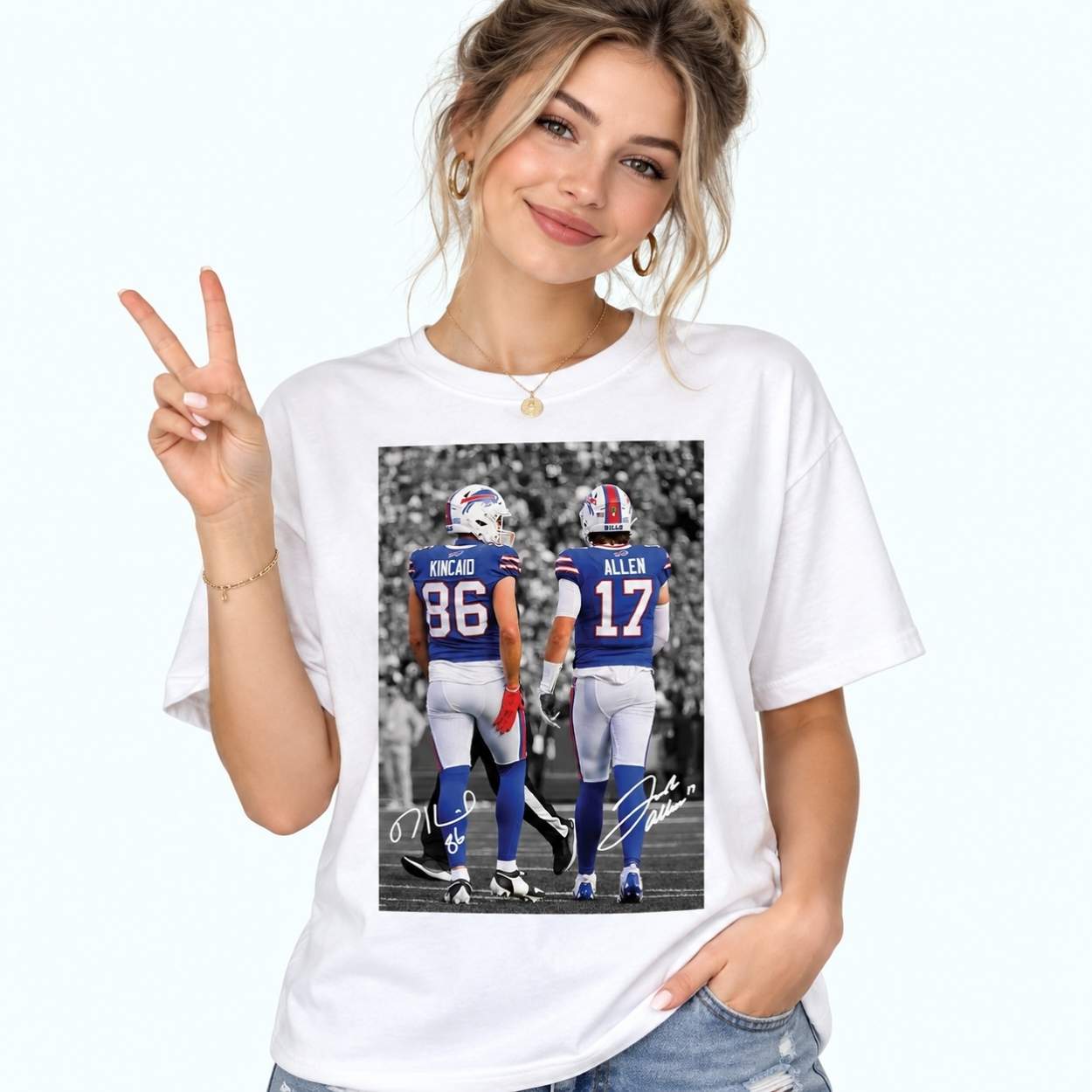 Josh Allen Dalton Kincaid Bills Signature Shirt 3 Josh Allen Dalton Kincaid Bills Signature Shirt 3