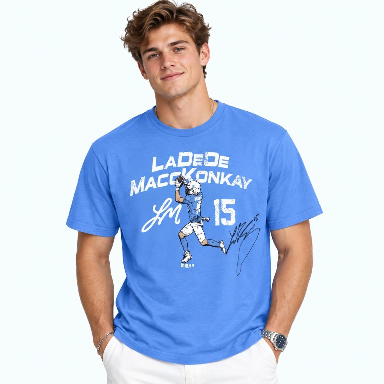 Ladd McConkey 15 Football Catch Signature Shirt 3 Ladd McConkey 15 Football Catch Signature Shirt 4