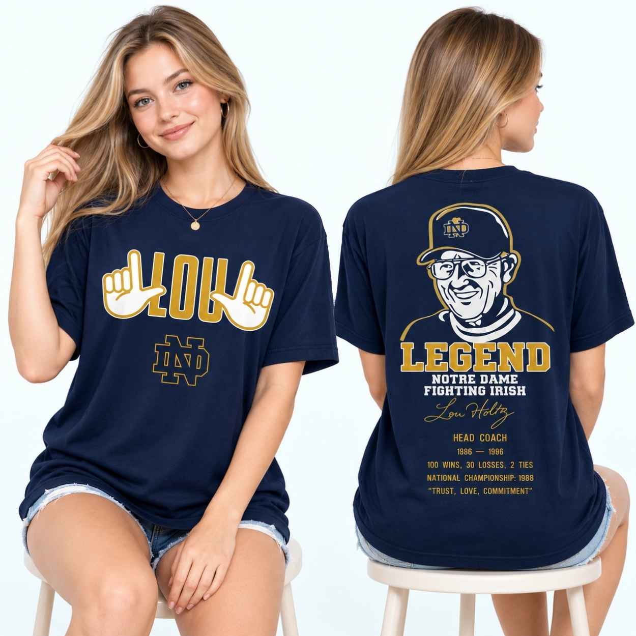 Lou Holtz Legend Notre Dame Fighting Irish Shirt 2 Lou Holtz Legend Notre Dame Fighting Irish Shirt 2