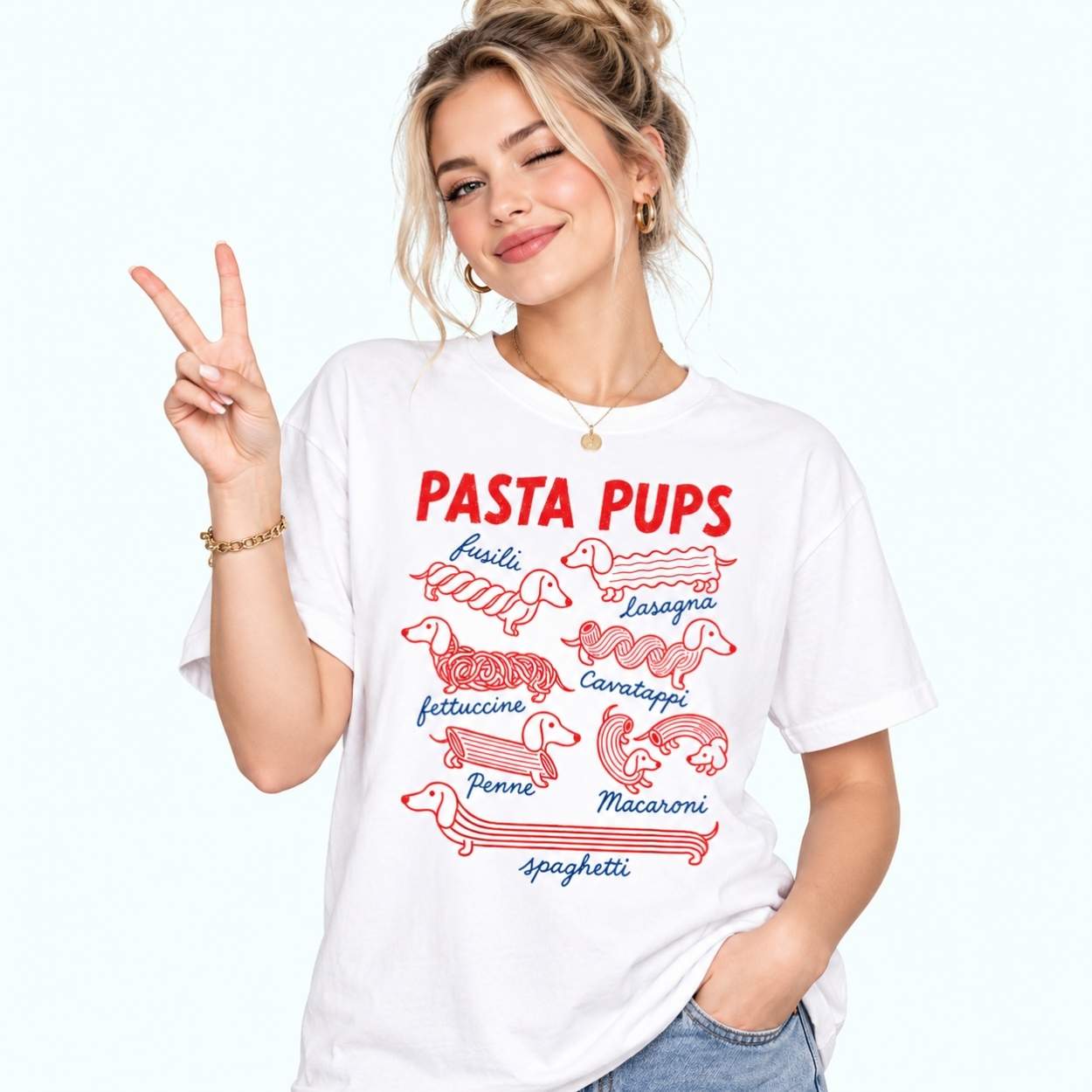 Pasta Pups Dachshund Pasta Shirt 2 Pasta Pups Dachshund Pasta Shirt 2