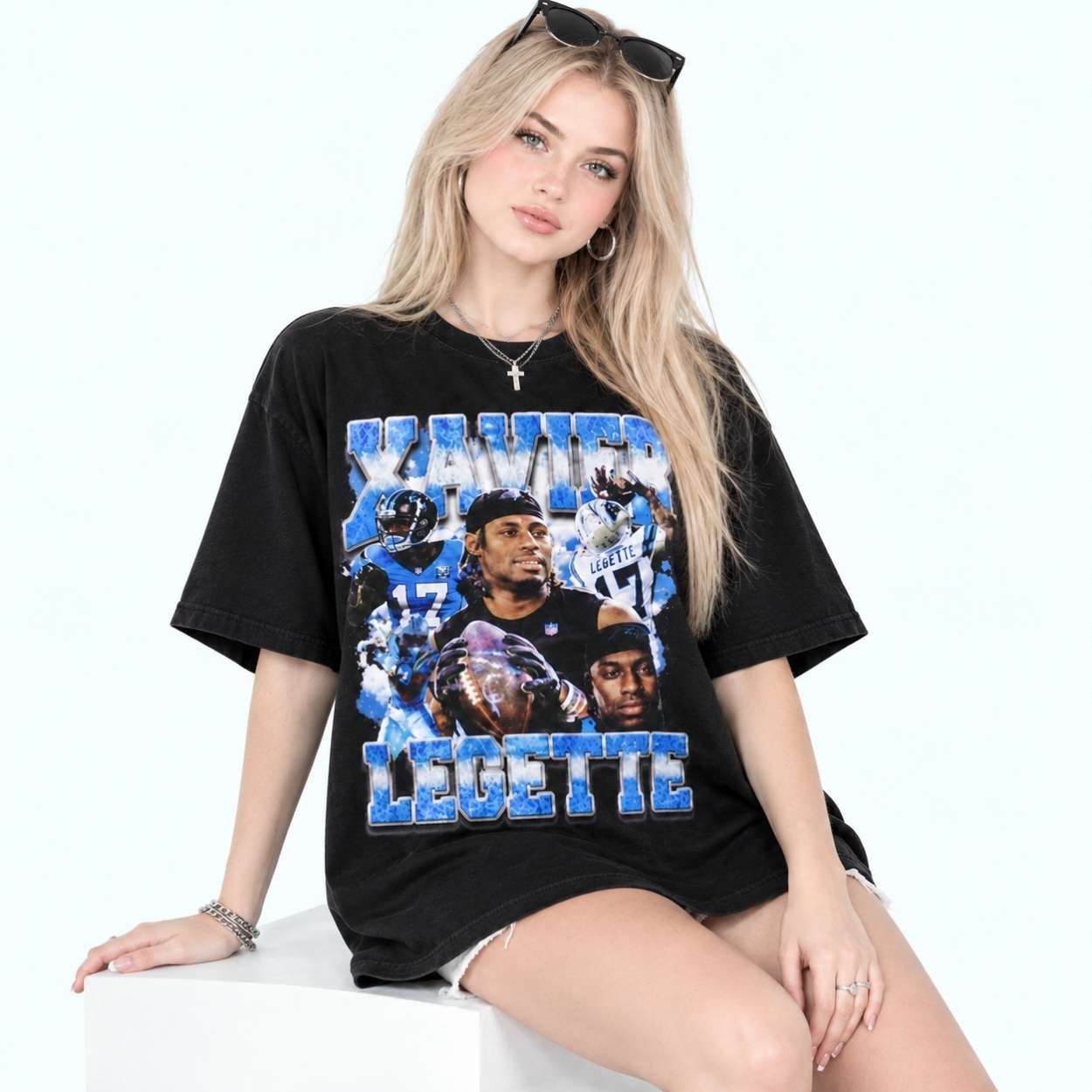 Tetairoa McMillan Xavier Leggette Football Shirt 2 Tetairoa McMillan Xavier Leggette Football Shirt 2 1