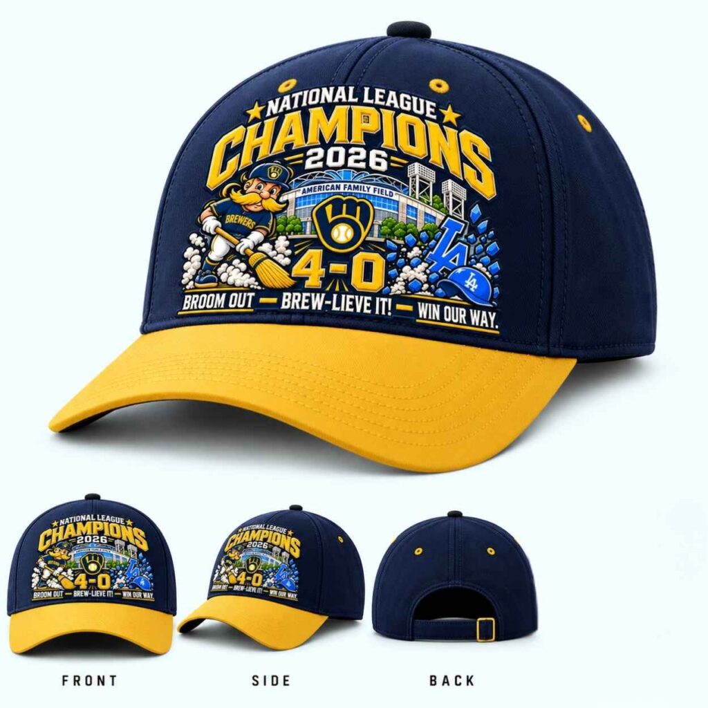 2026 Brewers National League Champions 4 0 Sweep Dodgers Hat 1