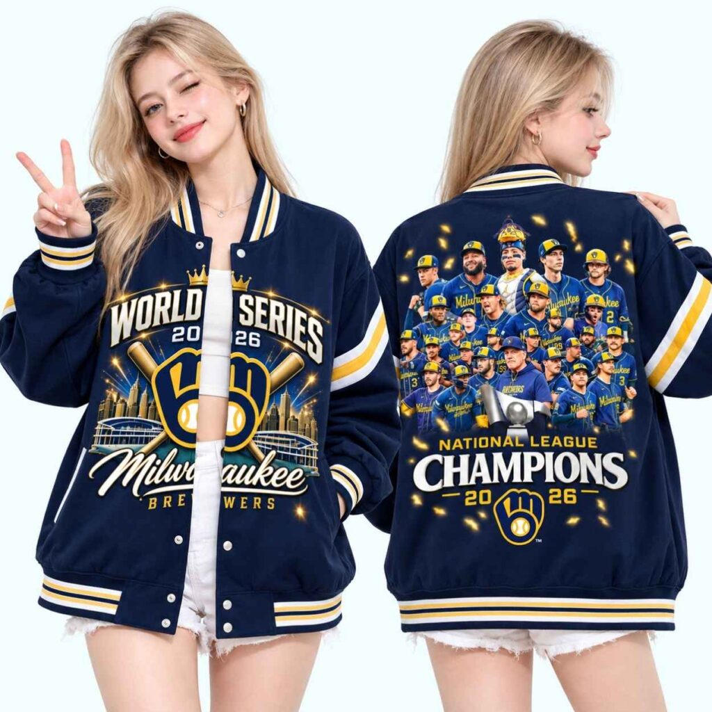 2026 Brewers World Series National League Champions Baseball Jacket 3