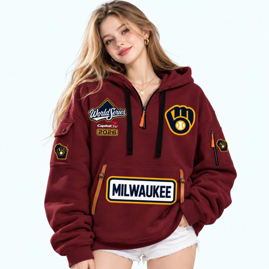 2026 Brewers World Series Quarter Zip Hoodie 5