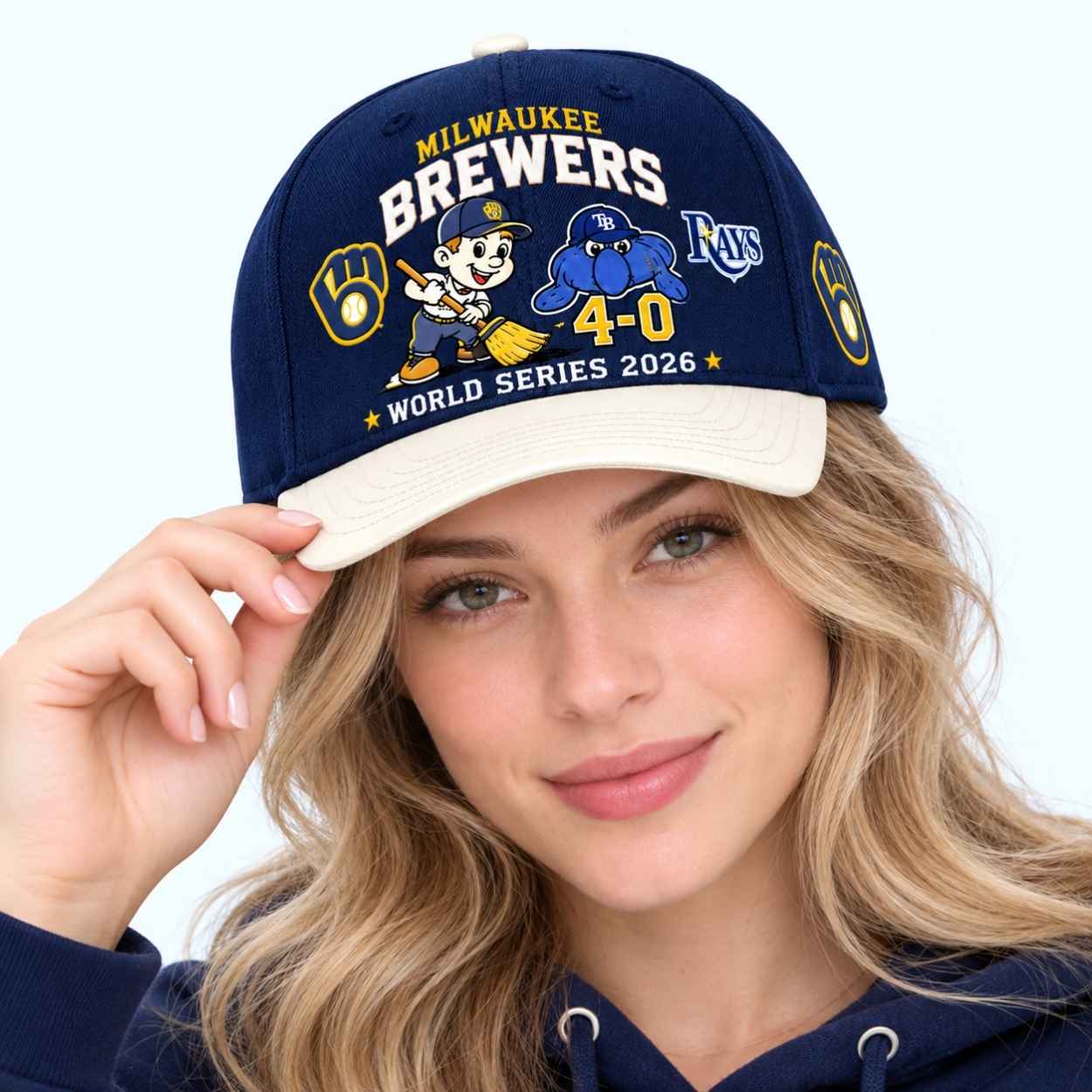 2026 Brewers World Series Sweep Rays 4-0 Hat 3 2026 Brewers World Series Sweep Rays 4 0 Hat 3