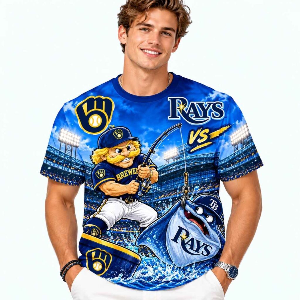 2026 Brewers vs Rays World Series Fishing Showdown Shirt 2