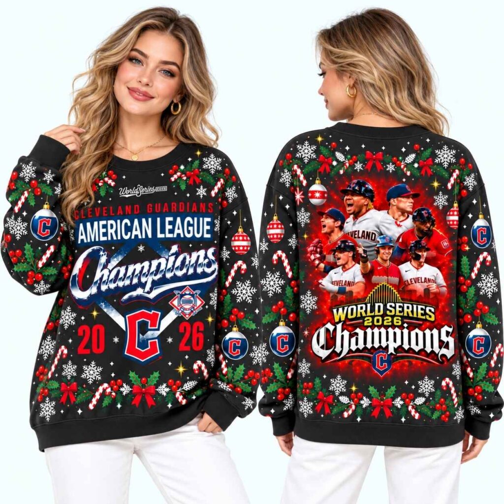 2026 Cleveland Guardians American League Champions World Series Ugly Sweater 2
