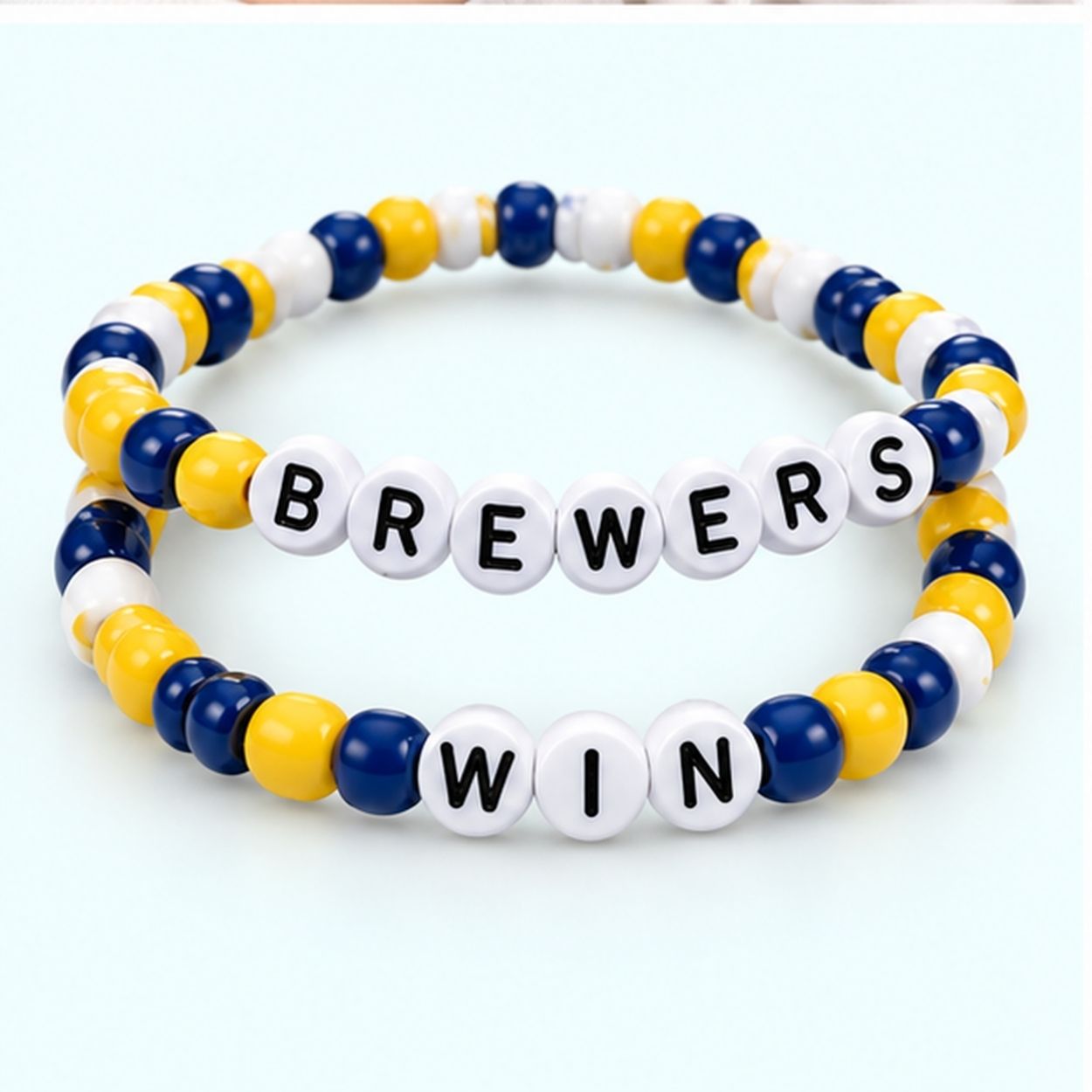2026 Milwaukee Brewers WIN Beaded Bracelet Set 1 2026 Milwaukee Brewers WIN Beaded Bracelet Set 1