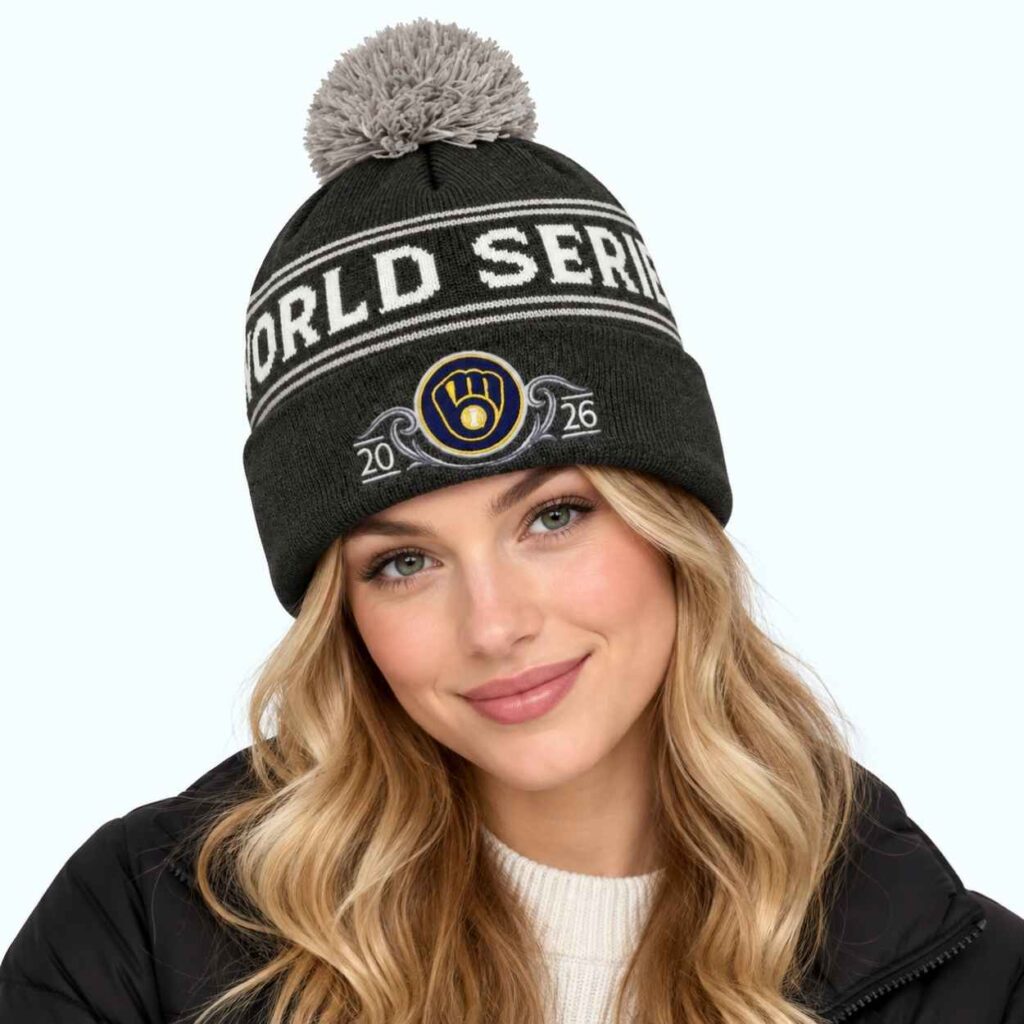 2026 Milwaukee Brewers World Series Knit Beanie Hat 3