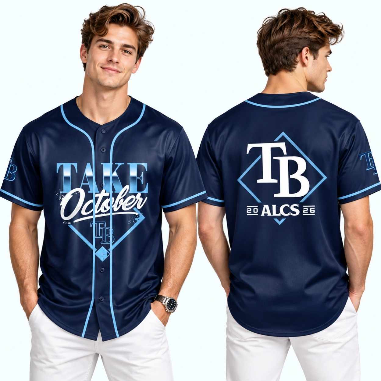 2026 TB Rays Take October ALCS Baseball Jersey 3 2026 TB Rays Take October ALCS Baseball Jersey 3