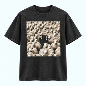 Black Sheep Flipping Off T shirt 1