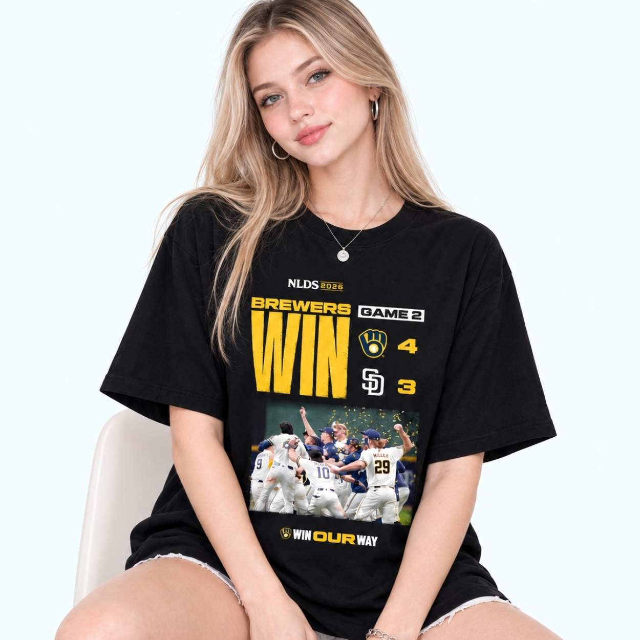 Brewers NLDS 2026 Win Our Way Shirt 2 Brewers NLDS 2026 Win Our Way Shirt 2