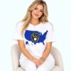 Brewers USA Map Fan Support NLCS Shirt 2