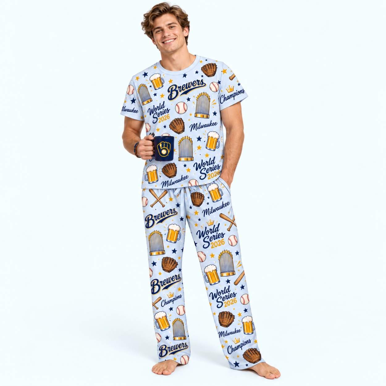Brewers World Series 2026 Champions Celebration Pajama Set 2 Brewers World Series 2026 Champions Celebration Pajama Set 2