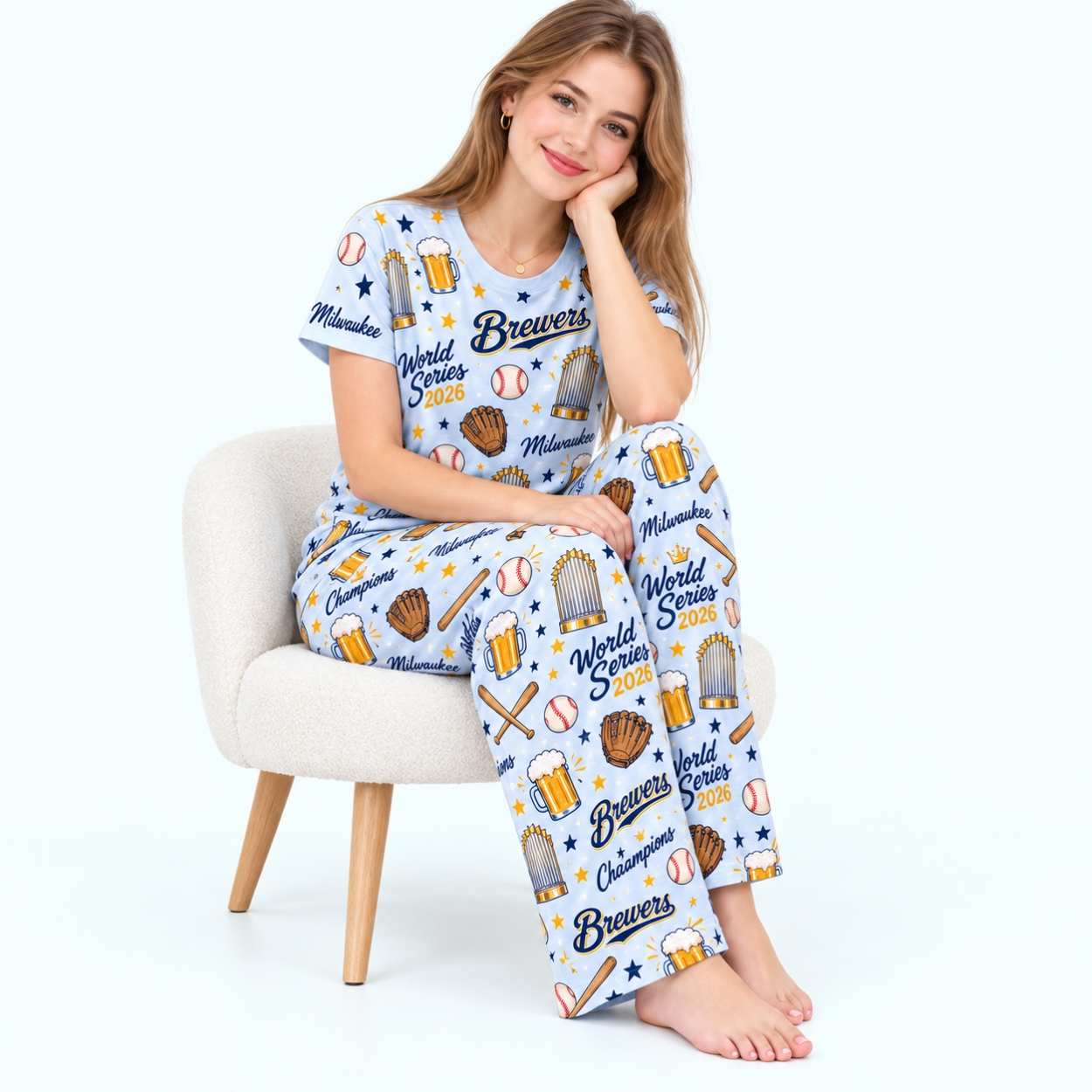 Brewers World Series 2026 Champions Celebration Pajama Set 3 Brewers World Series 2026 Champions Celebration Pajama Set 4