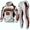 Cincinnati Bengals EST 1968 Football Waffle Hoodie Set 1