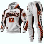 Cincinnati Bengals EST 1968 Football Waffle Hoodie Set