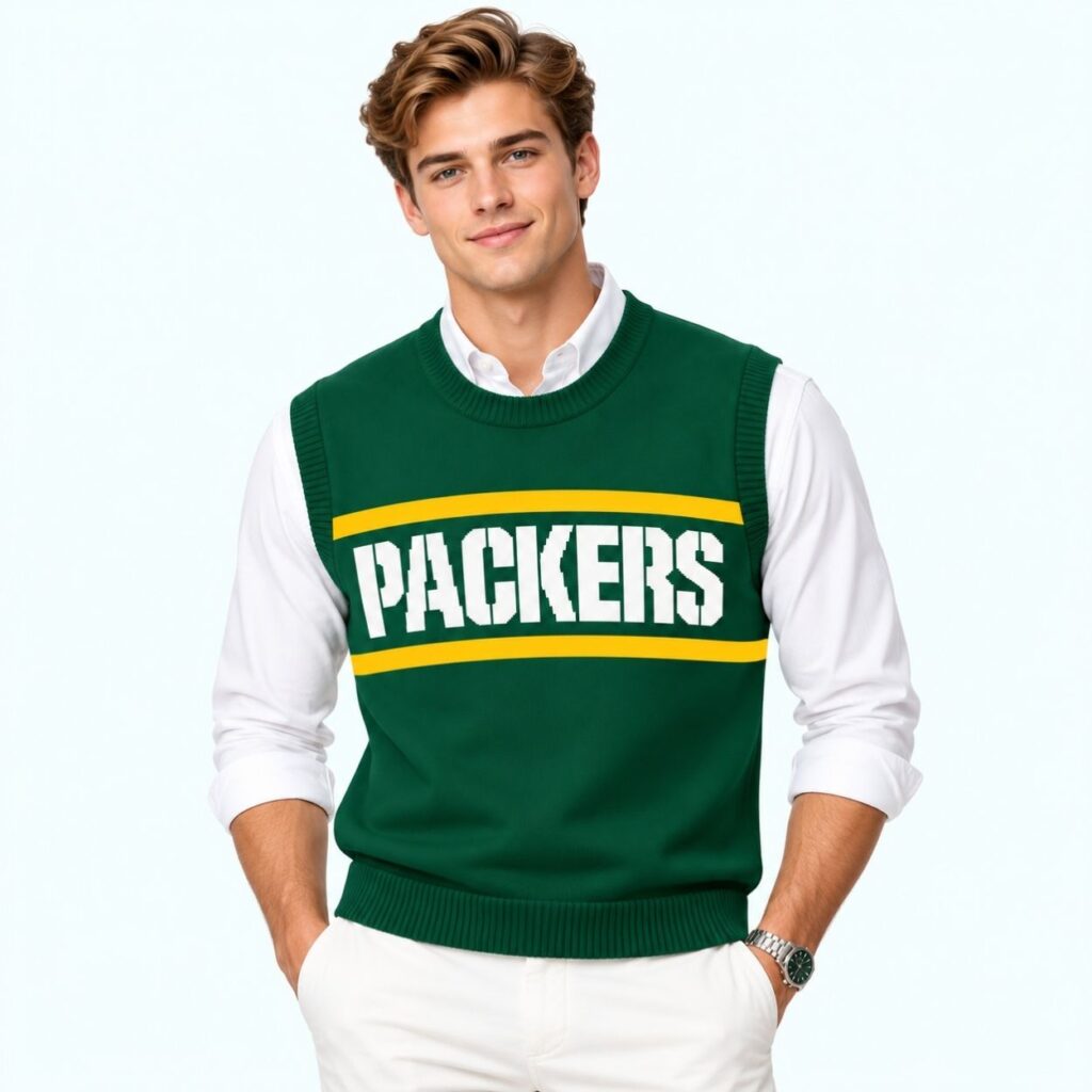 Coach Mike Ditka Packers Sweater Vest 3 Coach Mike Ditka Packers Sweater Vest 3