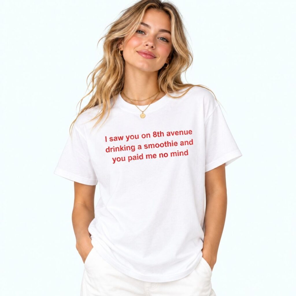 Connor Wood I Saw You On 8th Avenue Drinking A Smoothie Shirt 4